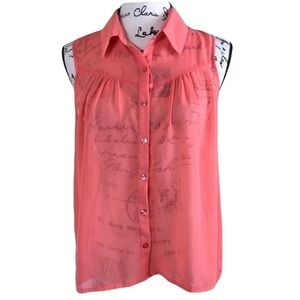 Paper Crane Sleeveless Blouse
